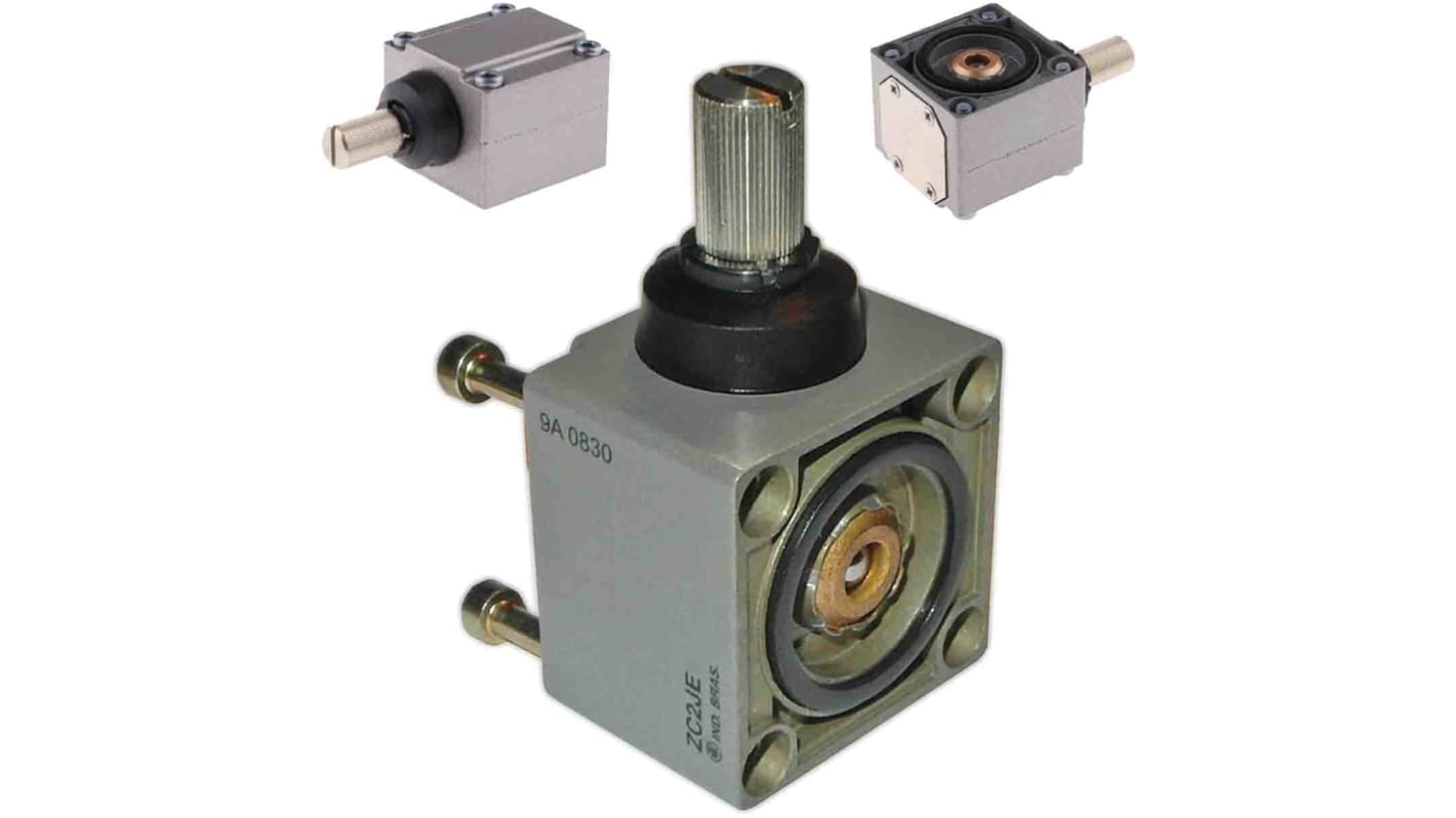 Interruttore di fine corsa Telemecanique Sensors ZC2JE06, testa metallica per applicazioni automatizzate, movimento rotativo.