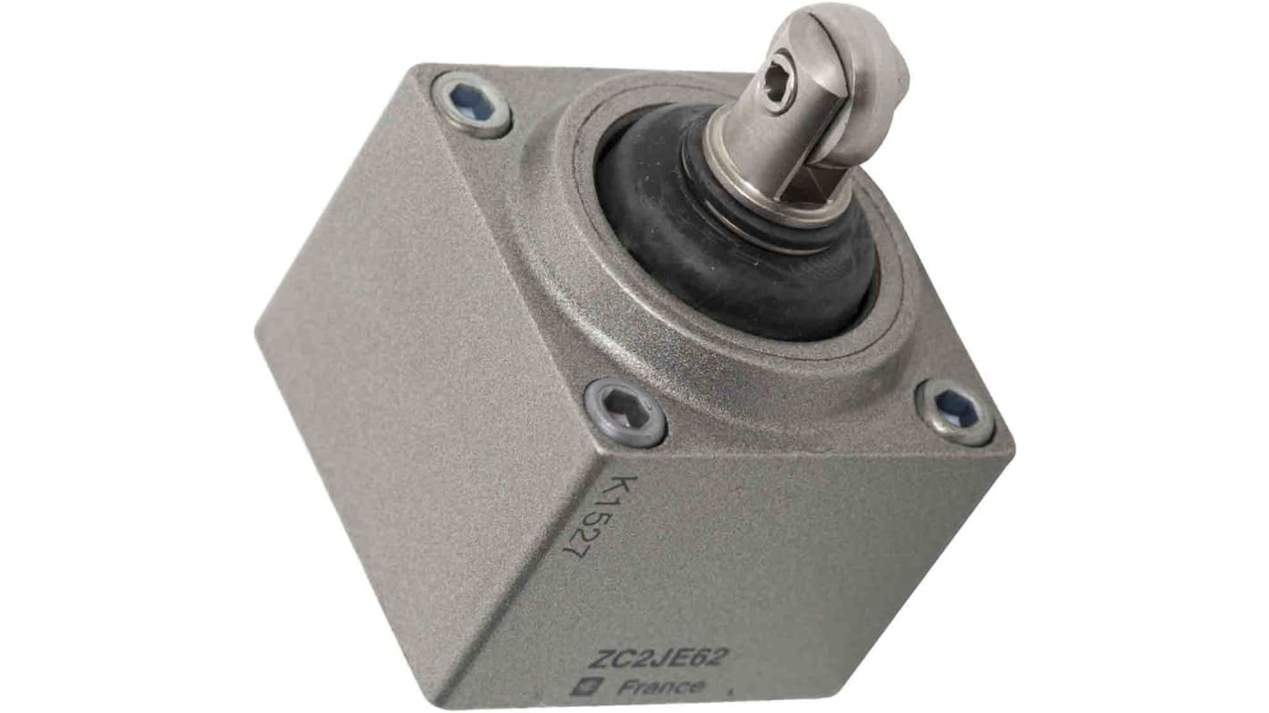 Interruttore di fine corsa Telemecanique Sensors ZC2JE625, metallo, movimento lineare, alta temperatura, accessori inclusi.