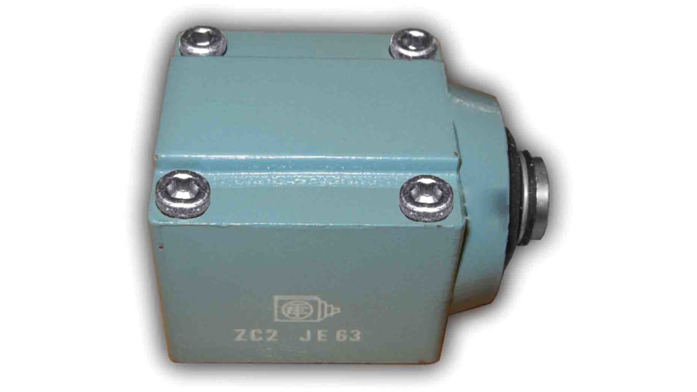 Interruttore di fine corsa Telemecanique Sensors ZC2JE63, testa metallica per applicazioni automatizzate, movimento lineare.