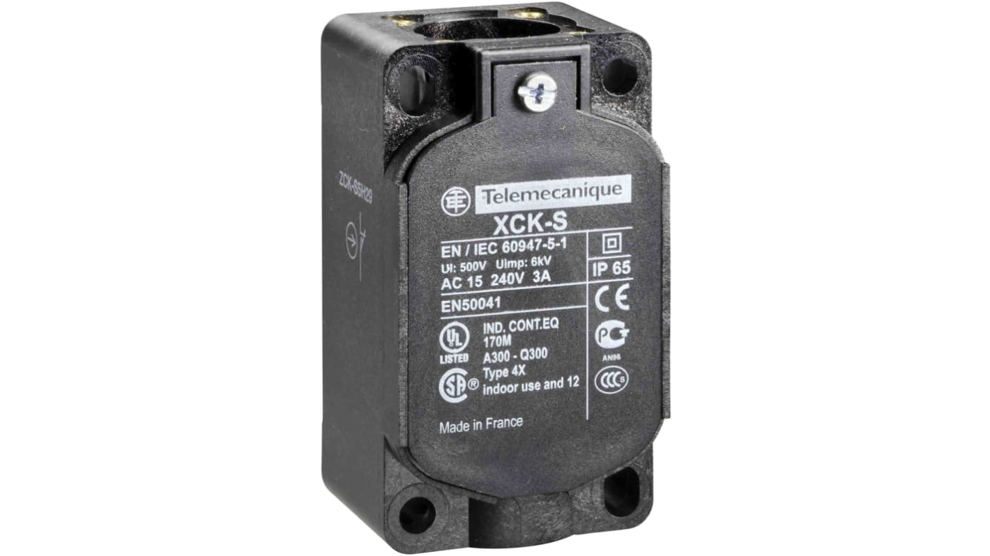 Interruttore di fine corsa Telemecanique Sensors ZCKSD39H29, 2NC/1NA, IP66/IP67, custodia plastica, contatti placcati argento.