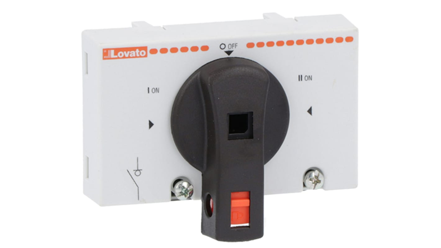 Sezionatore portafusibili meccanico Lovato GAX6000, compatibile con 6-8 poli, per applicazioni industriali.