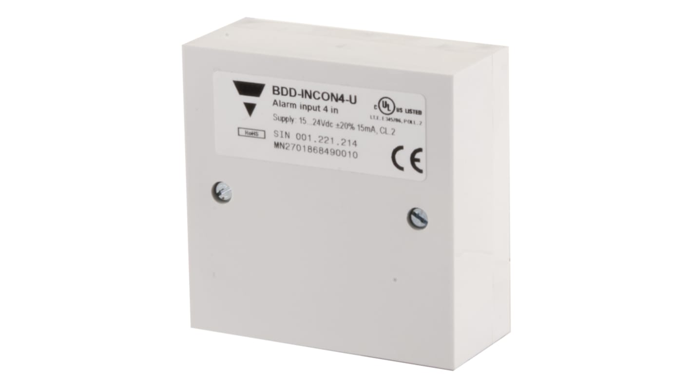 Modulo I/O PLC Carlo Gavazzi BDD-INCON4-U per building automation, ingressi NPN, montaggio a vite, compatibile con UWP30RSEXXX.