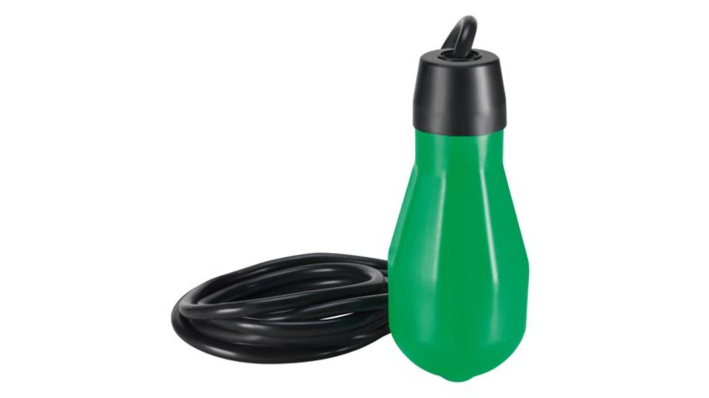 Interruttore a galleggiante Lovato LVFSN1B10 in polipropilene, per il controllo dei livelli di acque reflue, cavo di 10 metri.