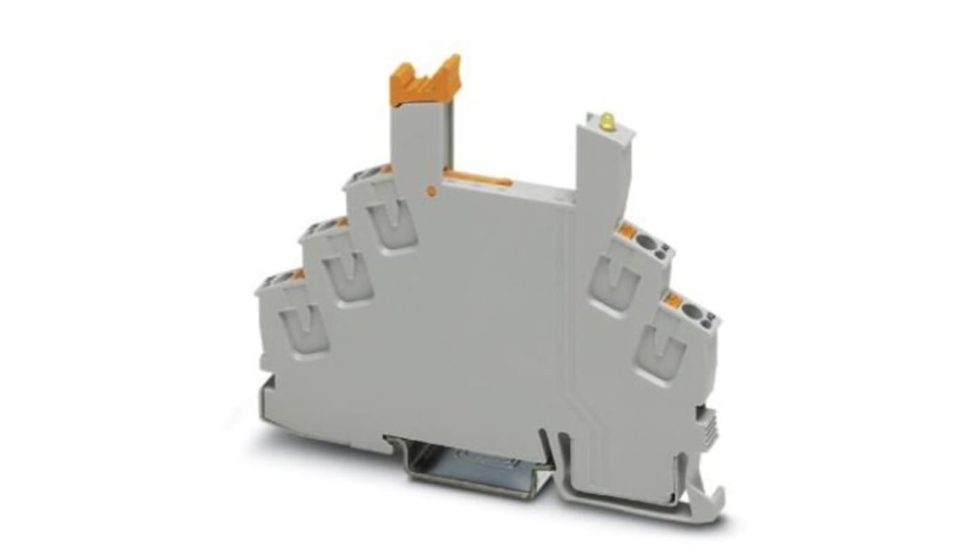 Base relè Phoenix Contact RIF-0-BPT/21 (2900958) per relè di potenza miniaturizzati con 1 contatto di commutazione, guida DIN e protezione da picchi di potenza.