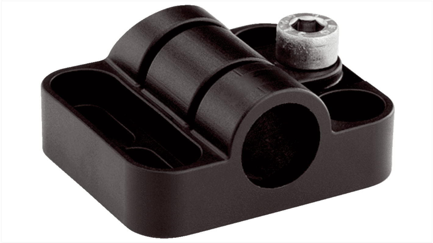 Terminale e staffe di allineamento Sick BEF-KH-M12 per sensori M12, realizzati in plastica rinforzata, senza fermo fisso.