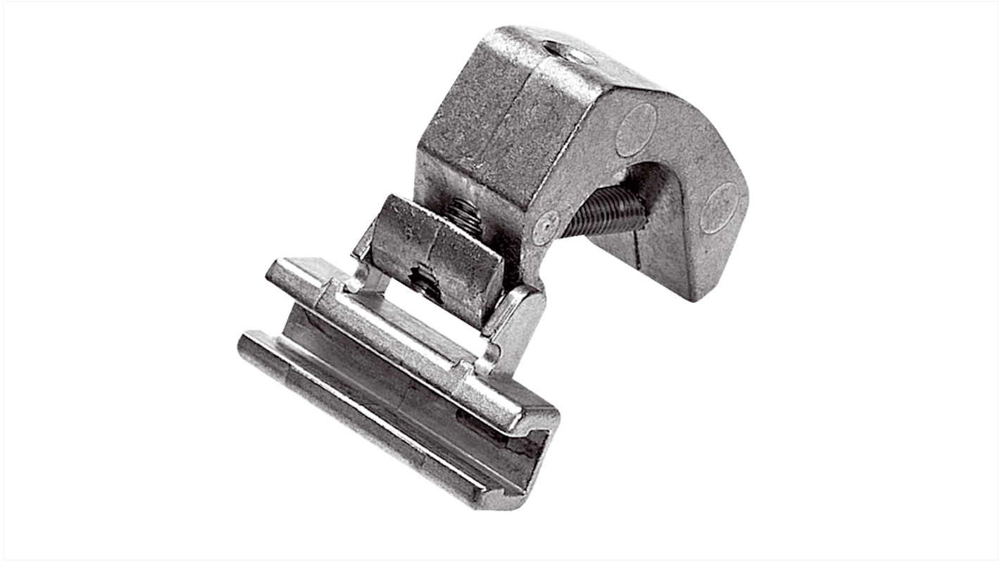 Staffa di montaggio Sick BEF-KHZ-PT1 in pressofuso di zinco per sensori cilindro, compatibile con cilindri profilati.