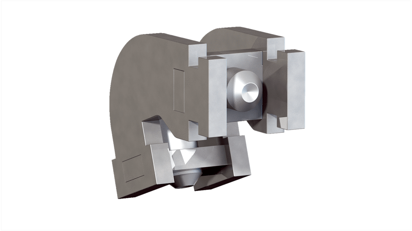 Staffa per sensori cilindro Sick BEF-KHZTS100MPA in acciaio INOX, adattatore per sensore CP96-100, accessorio per montaggio.