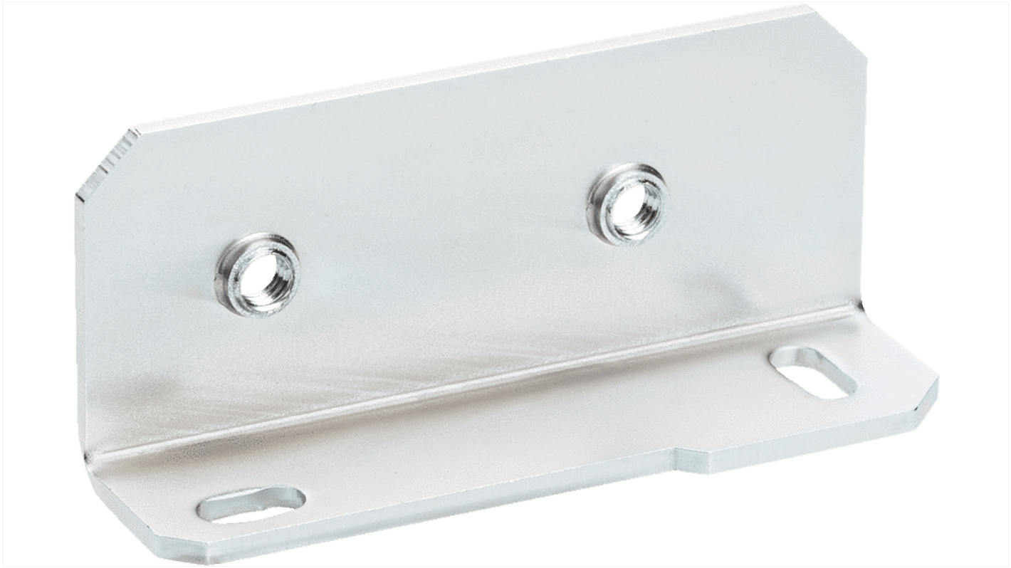 Staffa di montaggio Sick BEF-WK-WTR in acciaio zincato, compatibile con sensori IRT, R, WTR/WLR.