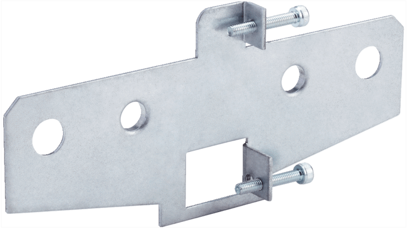 Staffa di montaggio Sick BEF-WN-RT/IRT in acciaio zincato, compatibile con sensori IRT, R, WTR/WLR per installazioni industriali.