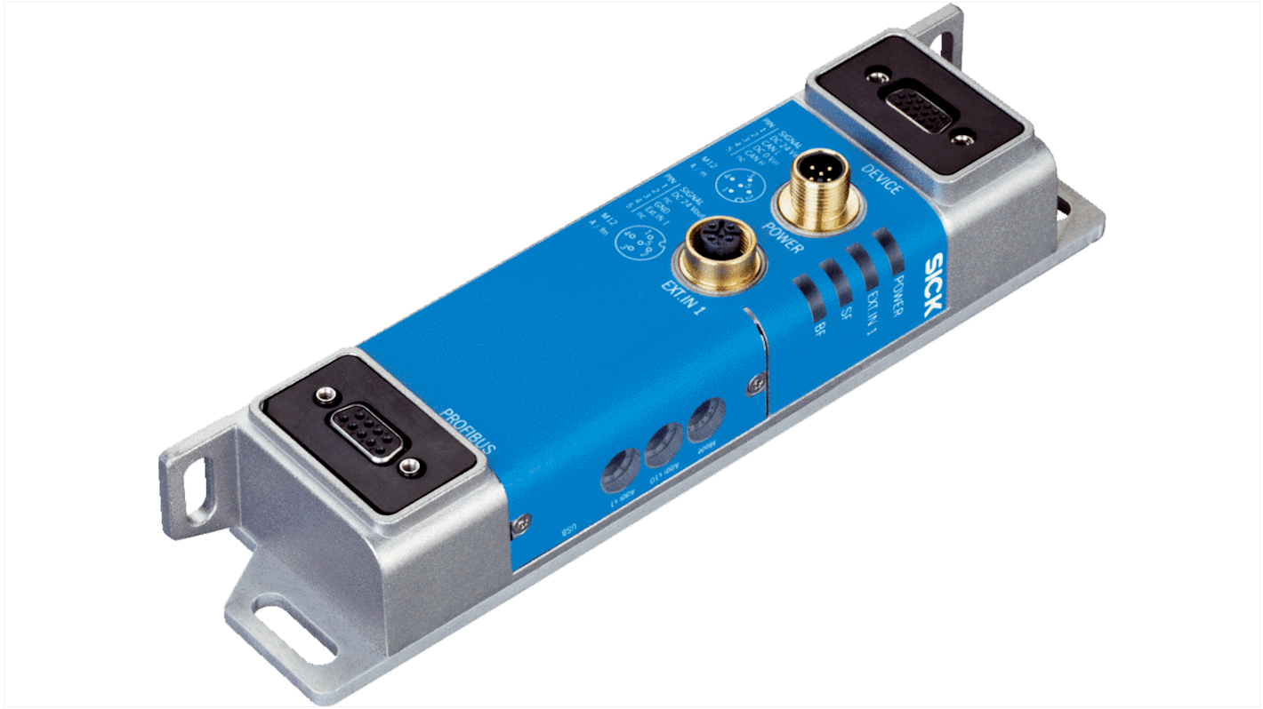 Proxy/GateWay Sick CDF600-2103 per sensori ICR620, connessioni D-Sub e M12, alluminio. Compatibile con PROFIBUS-DP.