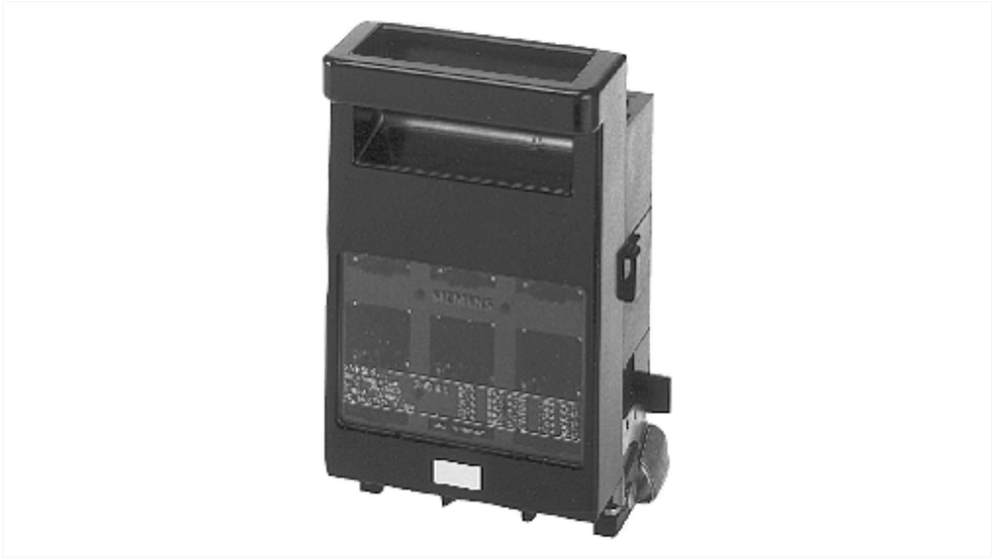 Sezionatore portafusibili Siemens 3NP5060-0CA10, 3 poli, 160 A, fusibile NH00, dimensioni 196x134x97,5 mm.