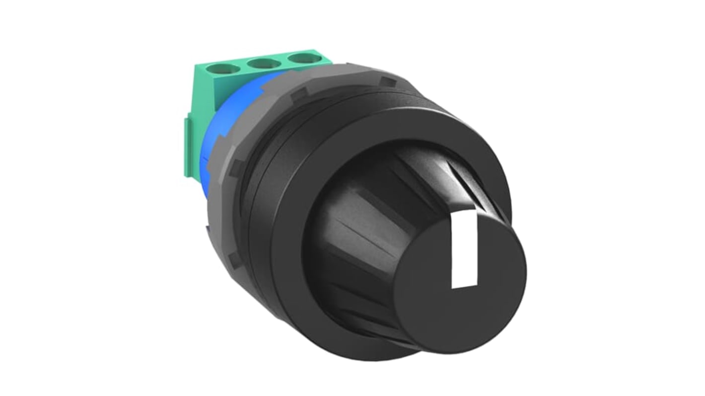 Manopola interruttore girevole ABB, resistenza 50 kOhm, colore nero, cornice cromata, compatibile con serie MT.