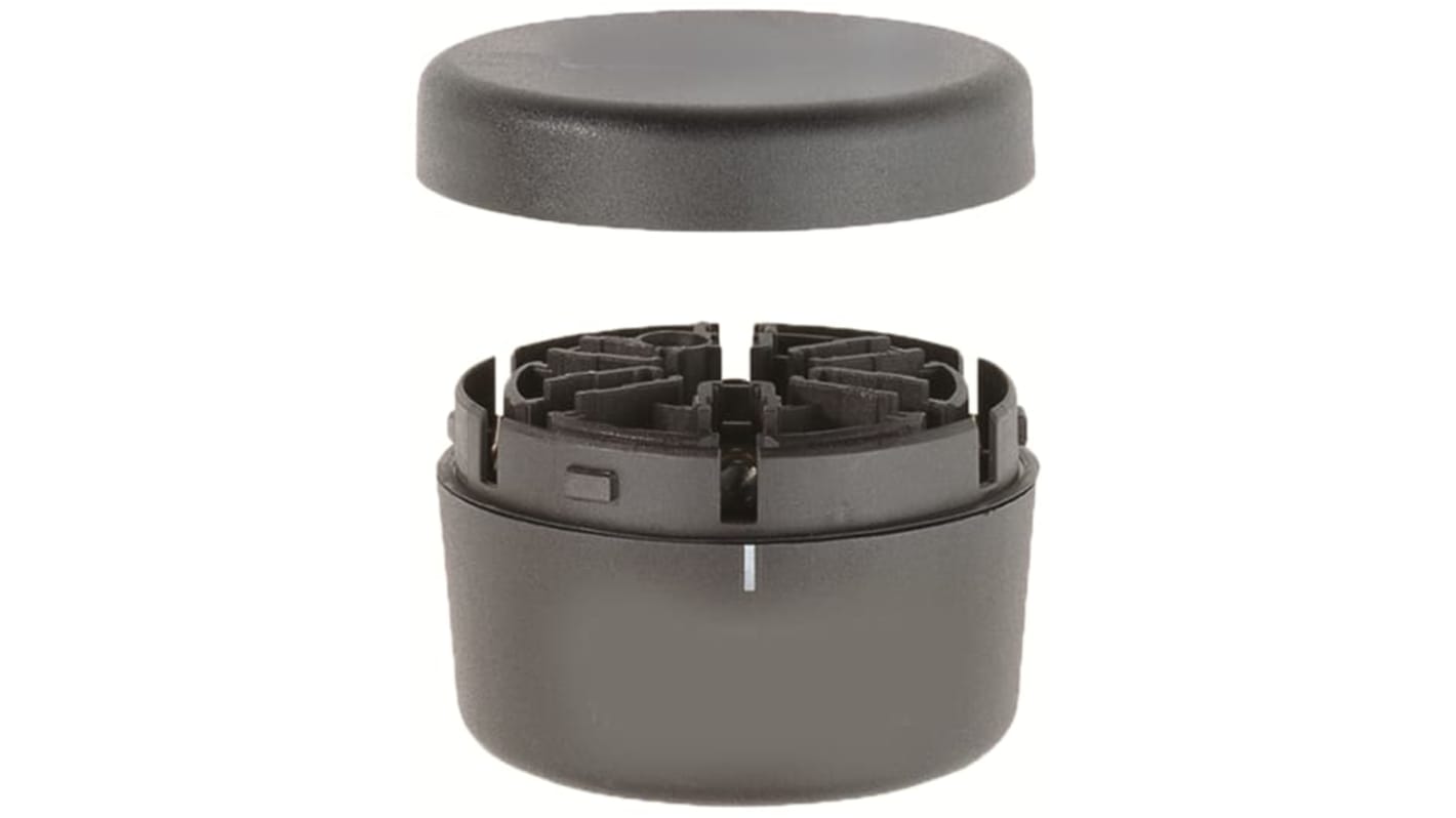 Segnalatore ABB 1SFA616075R1001 KT70-1001, elemento terminale nero per montaggio su tubo, con morsetto a vite.