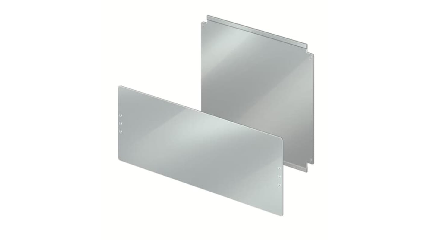Piastra di montaggio ABB Mistral65, codice 1SL1920A00, in metallo per installazione su unità di consumo. Compatibile con comandi e spie.