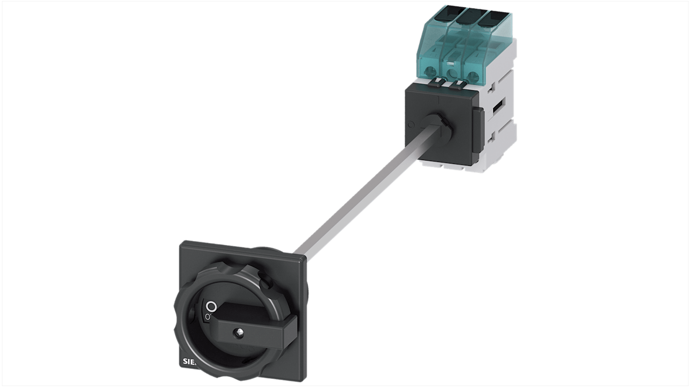 Sezionatore interruttore Siemens 3LD3048-0TK51, 3 poli, 16A, fusibile RK5, IP40, temperatura operativa -25 a 55 °C.