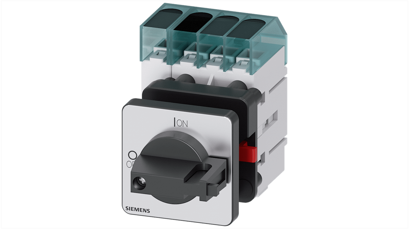 Sezionatore interruttore Siemens 3LD3050-0TL11, 4 poli, corrente 16A, fusibile RK5, grado di protezione IP40.