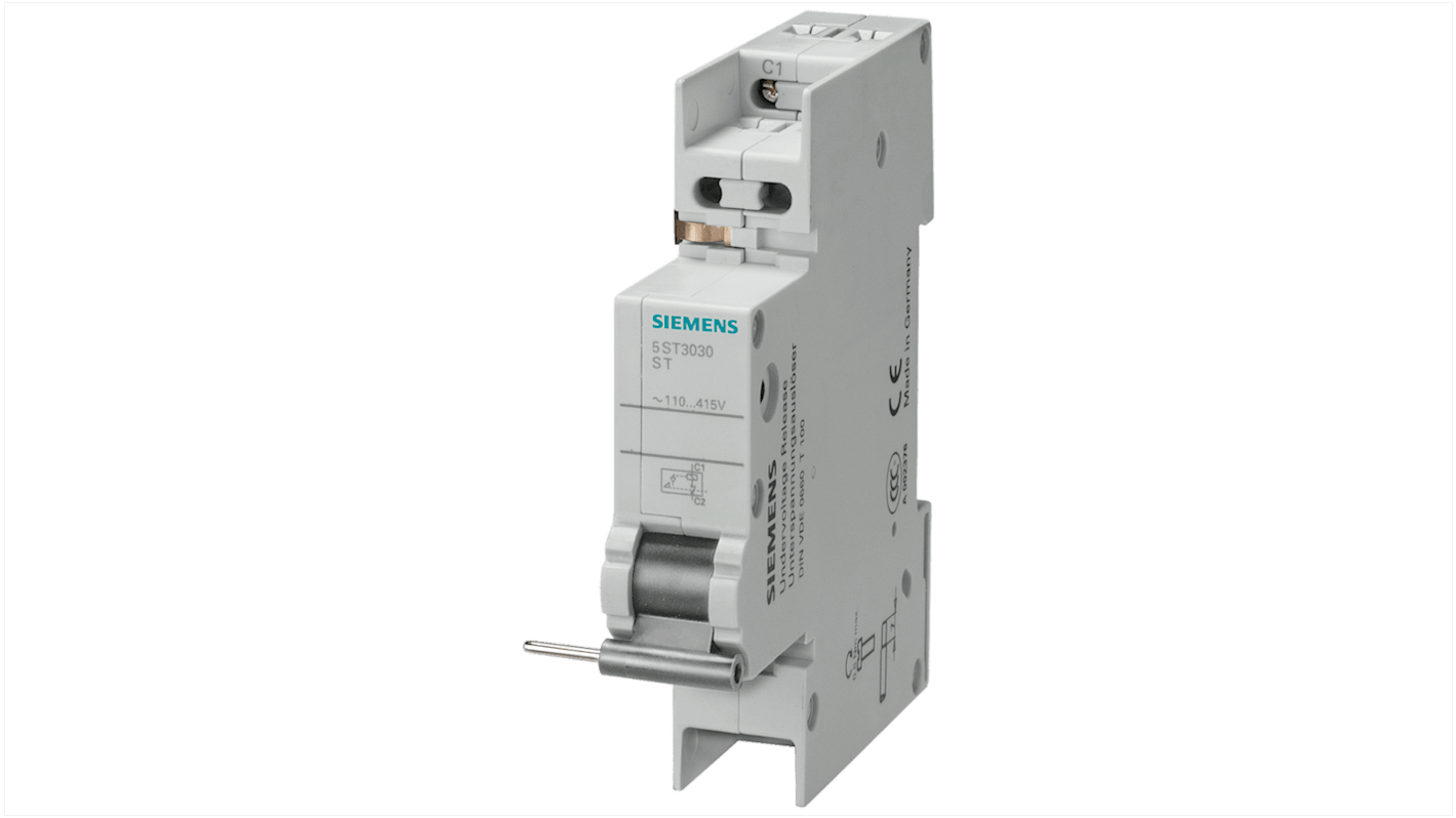 Contatto ausiliario Siemens 5ST3031-0XX01, 2NC, 12VAC/V c.c., dimensioni 18x90x70mm, grado di protezione IP20.