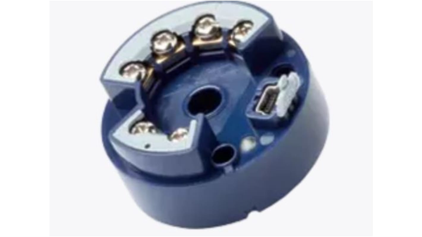 Trasmettitore di temperatura Jumo 707050/9-06_1200, ingresso Tipo K, range 0-1200 °C, uscita corrente, configurazione USB.