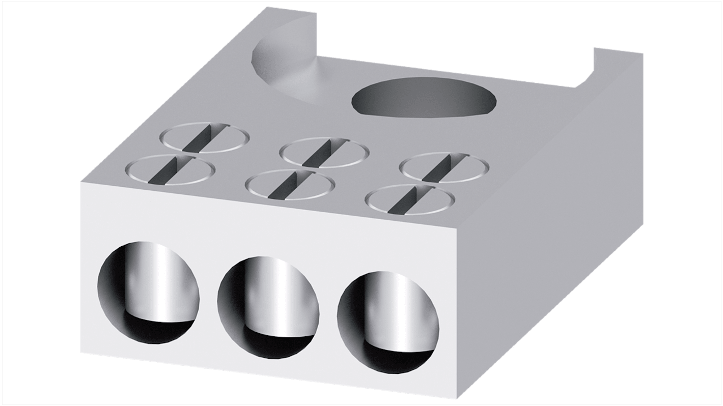Interruttori ausiliari Siemens 3NP1933-1BE10 per sezionatori, terminal triplo 3 x 2,5 - 16 mm², compatibile con fusibile NH00.