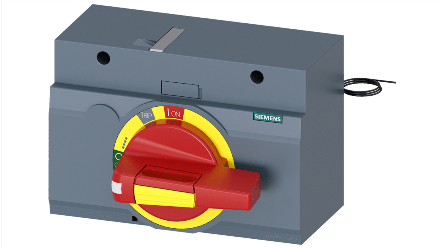 Manopola rotante Siemens 3VA9467-0EK17 per arresto di emergenza, compatibile con serie 3VA1 e 3VA2, colore rosso/giallo.