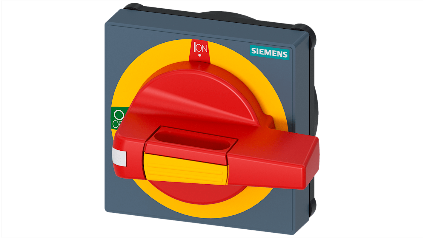 Manopola rotante Siemens 8UD1771-2CD05, colore rosso/giallo, per spegnimento di emergenza, grado di protezione IP65.