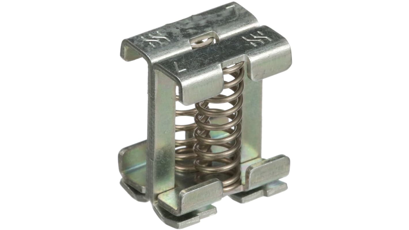 Morsetto di collegamento schermatura Siemens SIMATIC S7 6ES7390-5AB00-0AA0 per 2 cavi da 2-6 mm. Leggero e pratico per uso industriale.