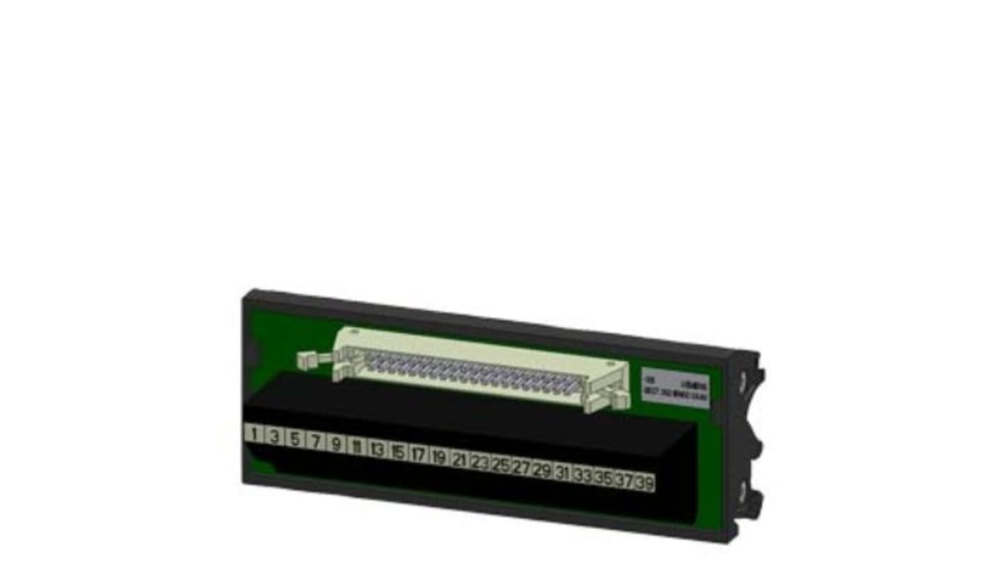 Morsettiera Siemens 6ES7392-1BN00-0AA0 per moduli a 64 canali, dimensioni 120x46x48 mm, sistema di collegamento a molla.