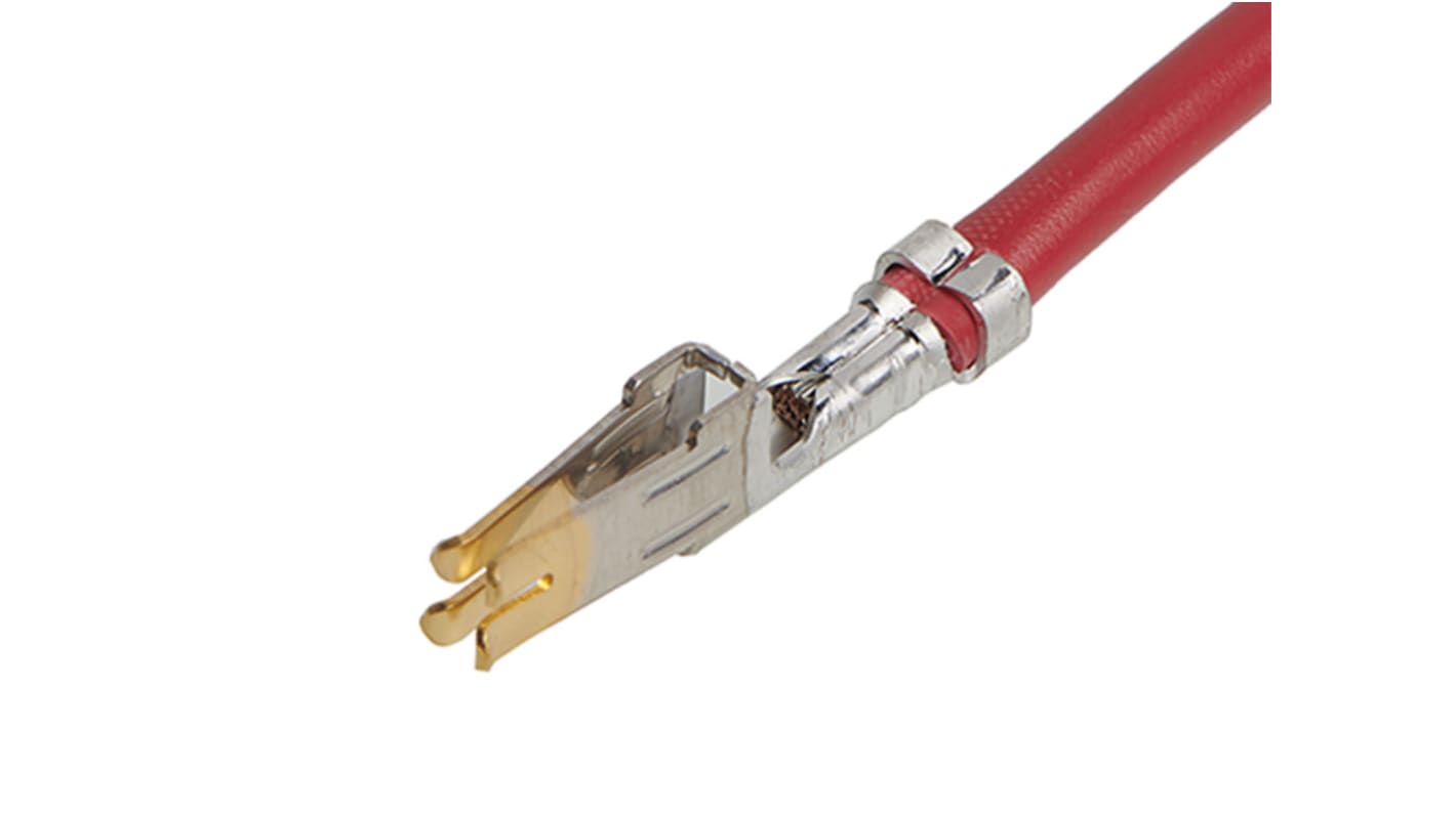 Conduttore pre-crimpato Molex Mini-Fit Sr, femmina a femmina, 300 mm, 8 AWG, colore rosso, placcato oro.