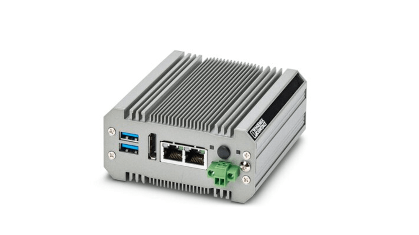 CPU PLC Phoenix Contact 1141904, processore Intel Celeron N3350, montaggio su guida DIN, grado di protezione IP30.