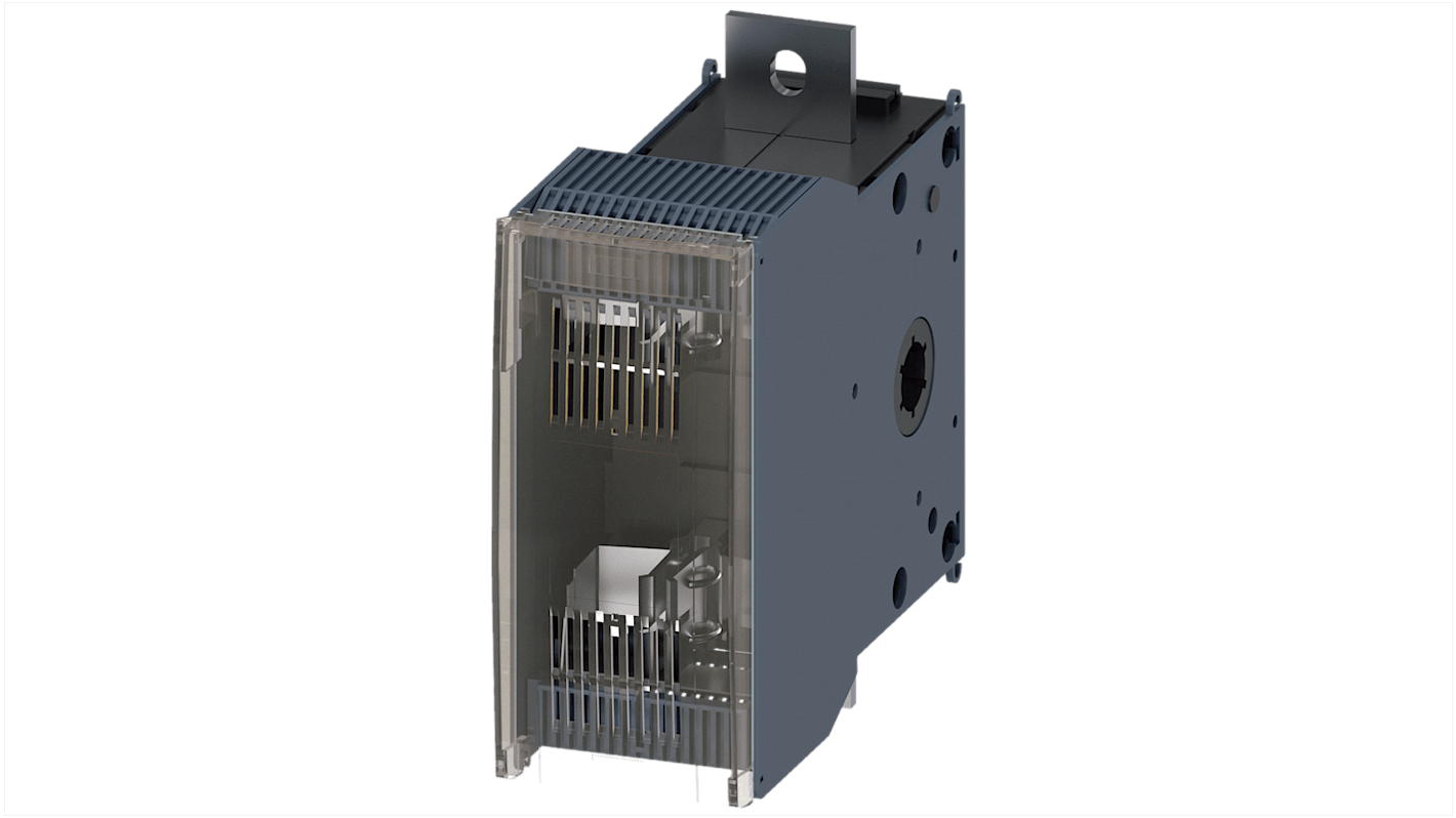 Sezionatore portafusibili Siemens Sentron 3KF9, modello 3KF9505-0AA00, per fusibili LV HRC, quarto polo, terminale piatto.