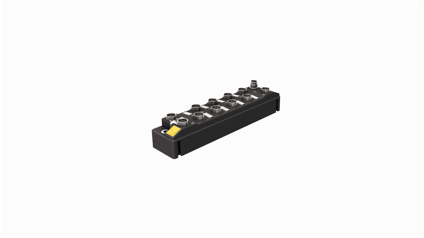 Modulo I/O Turck TBEN-S1-8DIP-D, 8 porte M8, protocollo EtherNet/IP, IP65/IP67/IP69K, dimensioni 144x32x32 mm.
