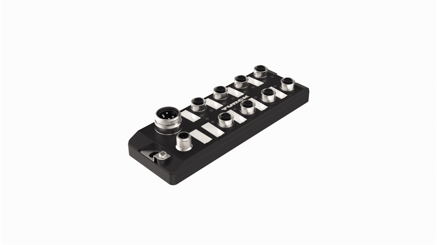 Modulo I/O Turck TBIL-L4-16DXP-AUX, 16 canali digitali universali, grado di protezione IP67, connettore 7/8" a 4 pin.