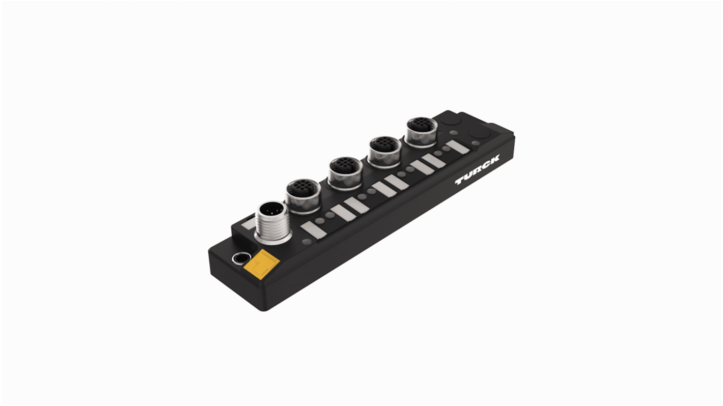 Modulo I/O Turck TBIL-S4-8DIP, 8 ingressi digitali, connettore M12 4 pin, IP65/IP67/IP69K, dimensioni 144,3 x 32 x 32 mm.
