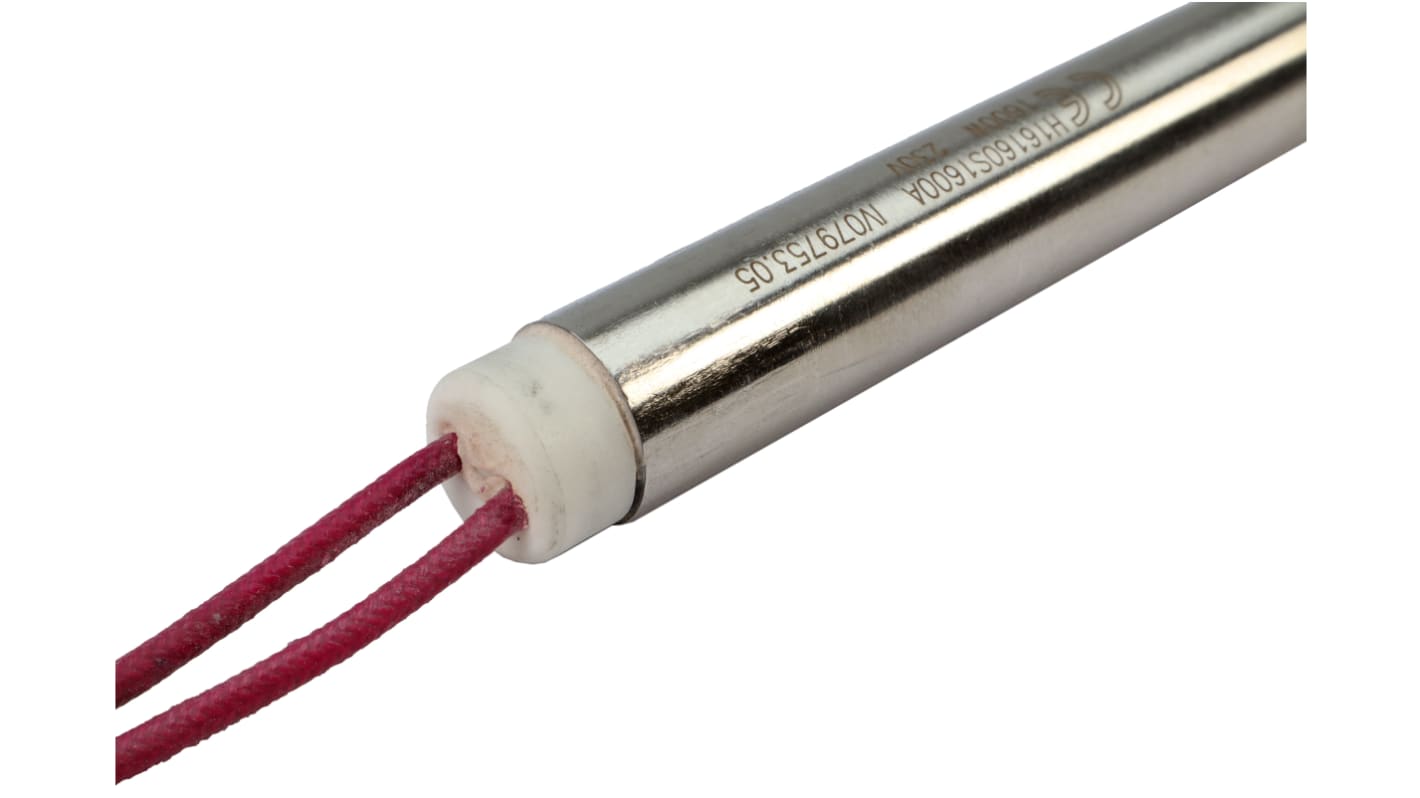 Riscaldatore a cartuccia tubolare Acim Jouanin H16x160x1600, potenza 1,6 kW, tensione 230 V, lunghezza 160 mm, guaina in acciaio inox.