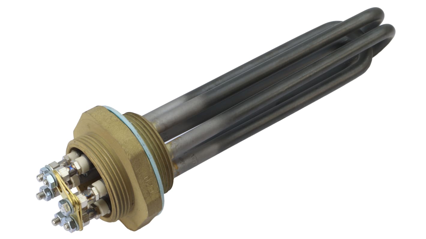 Riscaldatore a immersione circolare Acim Jouanin TP45185/2DF, potenza 2 kW, lunghezza 185 mm, per acqua fino a 110°C.