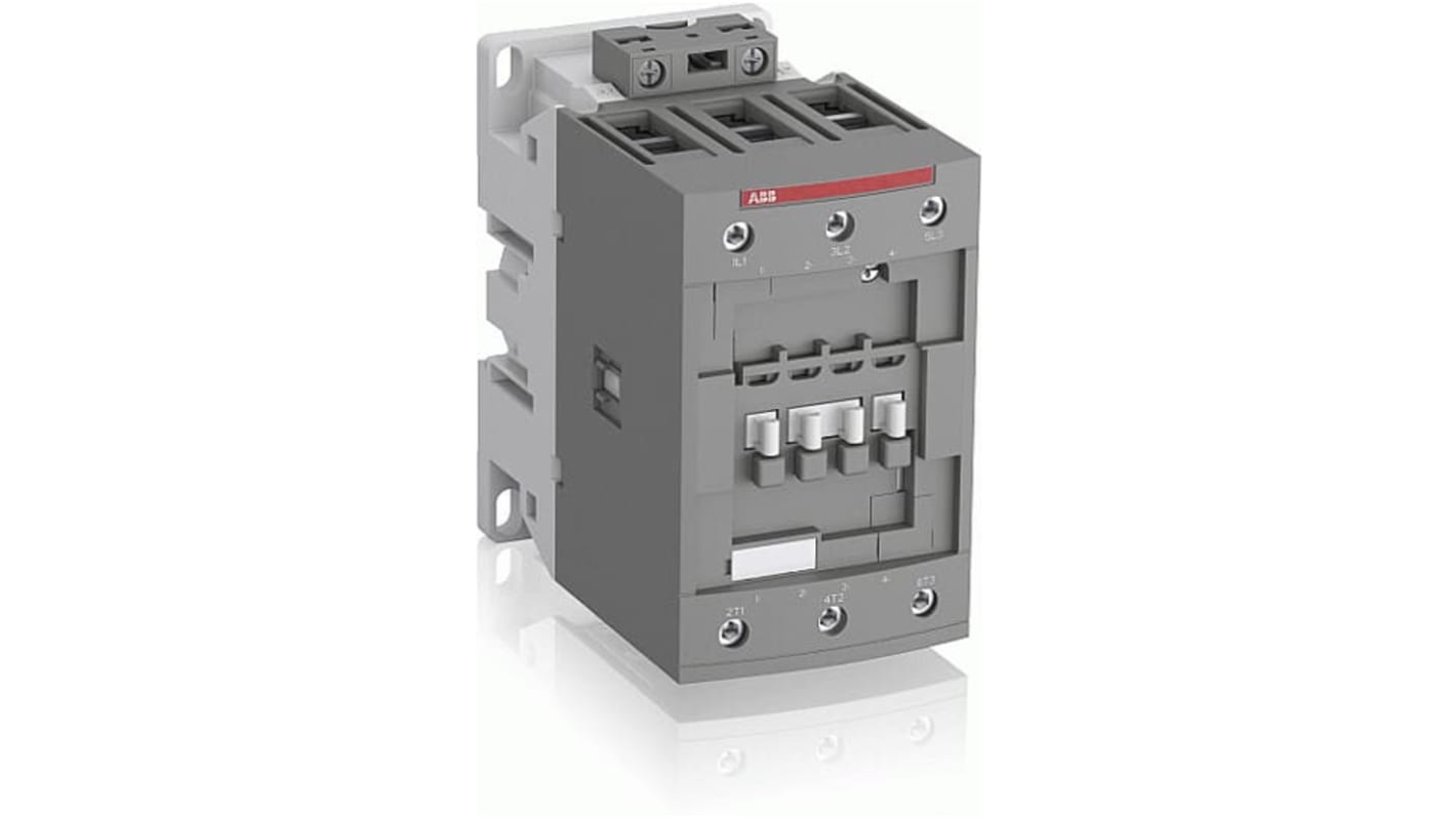 Contattore ABB 1SBL397001R1400 AF 3 poli, 3 NA, 80 A, bobina 250-500 V, per motori fino a 37 kW.