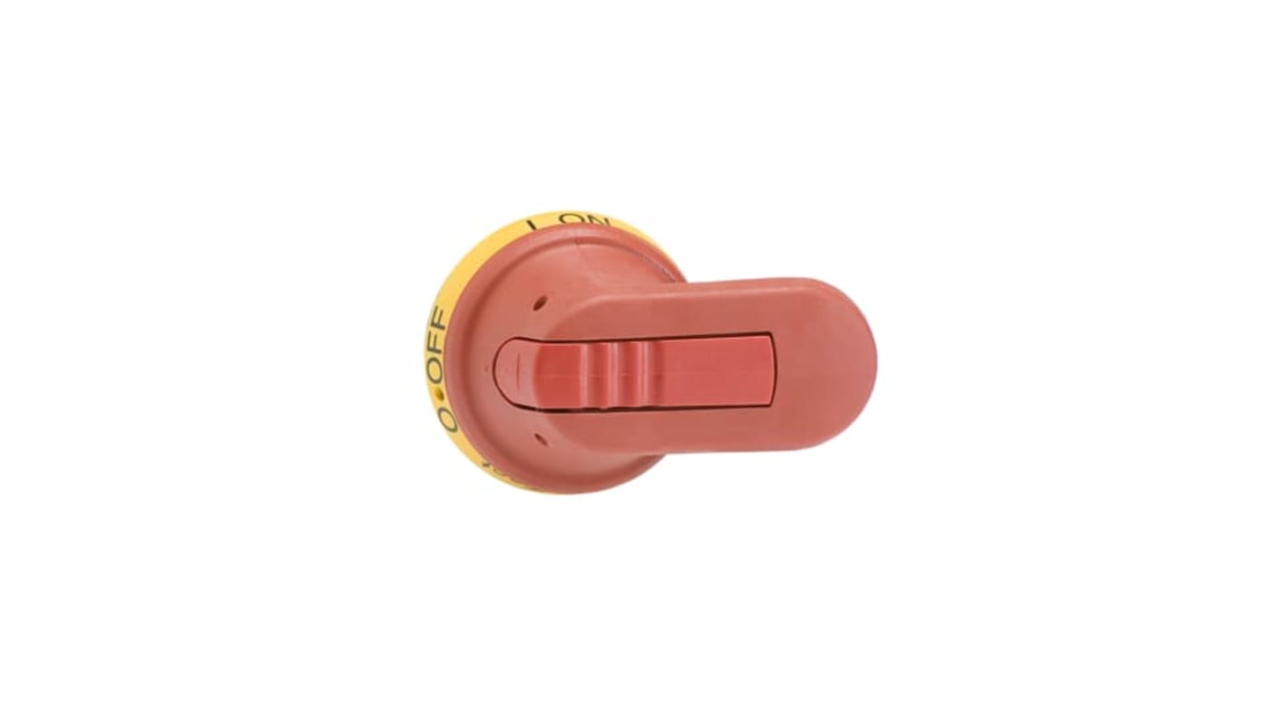 Manopola rotante ABB per maniglia a pistola, lunghezza impugnatura 65 mm, grado di protezione IP65, compatibile con manico giallo/rosso.