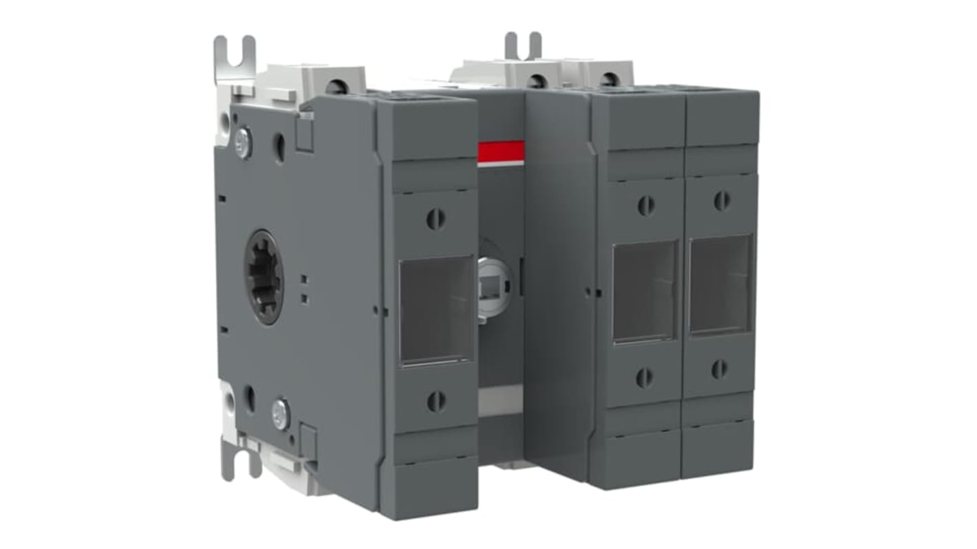 Sezionatore portafusibili ABB, 3 poli, 63A, 500V, azionamento frontale, morsetti a vite, conforme IEC 60947-3.