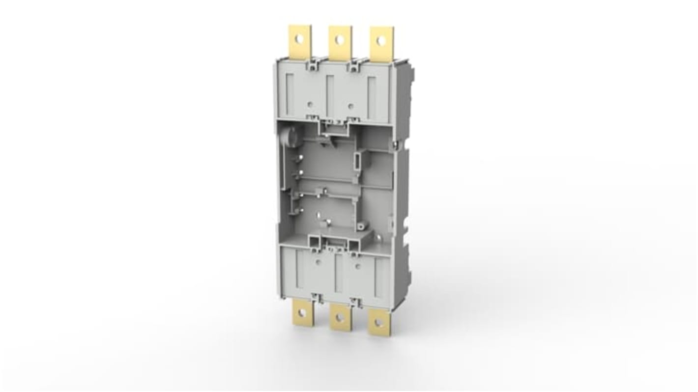 Interruttore automatico ABB XT5, 400A, con terminali estesi a tre poli, compatibile con accessori Tmax XT. Codice 1SDA104668R1.