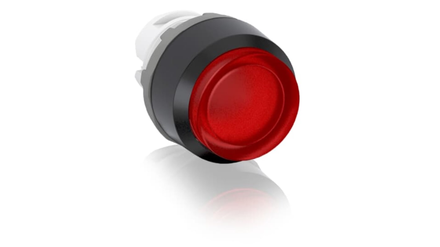 Pulsante instabile ABB MP3-11R, rosso, diametro foro 22 mm, grado di protezione IP66, funzione momentanea.