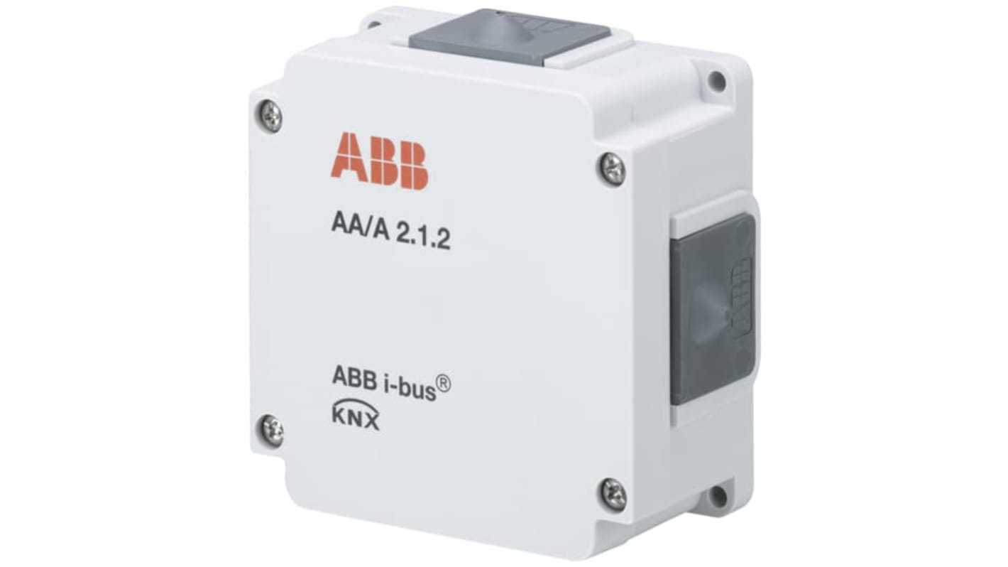 Modulo I/O ABB 2CDG110203R0011 AA/A2.1.2 per sistema KNX, due uscite analogiche indipendenti, grado di protezione IP20.