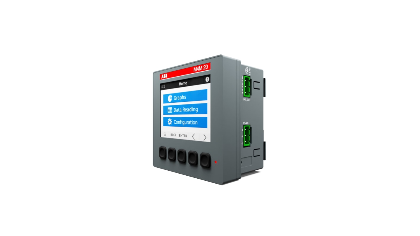 ABB 2CSG251141R4051 M4M20 Modbus, dispositivo di monitoraggio 3 fasi, 96x96 mm, porta Modbus, operatività -25/+70 °C.