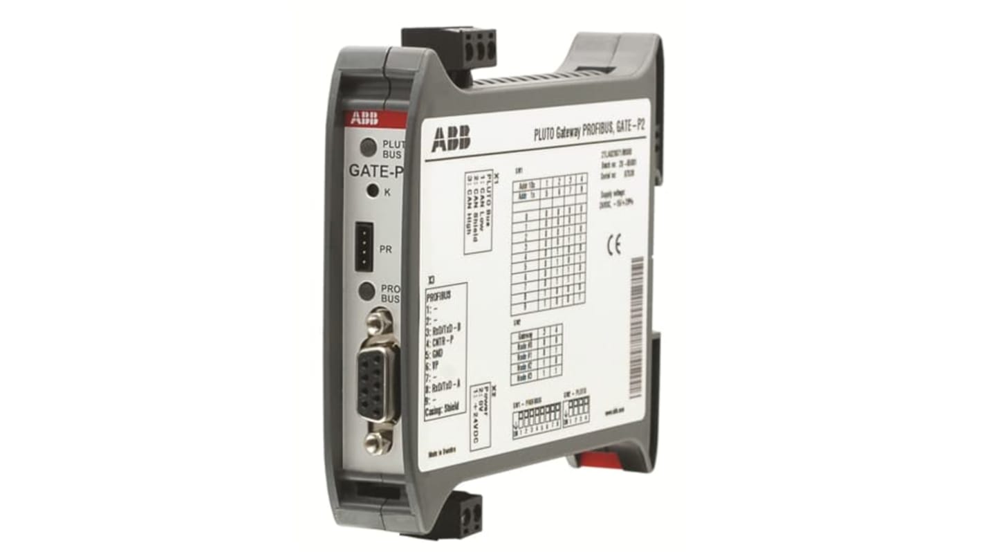 Gateway Ethernet ABB 2TLA020071R8000 GATE-P2 per comunicazione bidirezionale tra bus Plutone e Profibus.