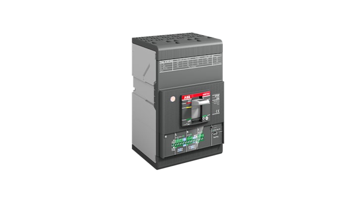 Interruttore automatico MCCB ABB, 3 poli, 250A, 690V, montaggio fisso, dimensioni 82.5mm x 105mm x 160mm.