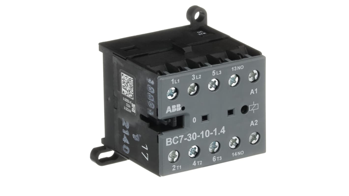 Contattore ABB GJL1313001R8101, 3 poli, 3 NA, 20 A, bobina 24 V DC, grado di protezione IP20.