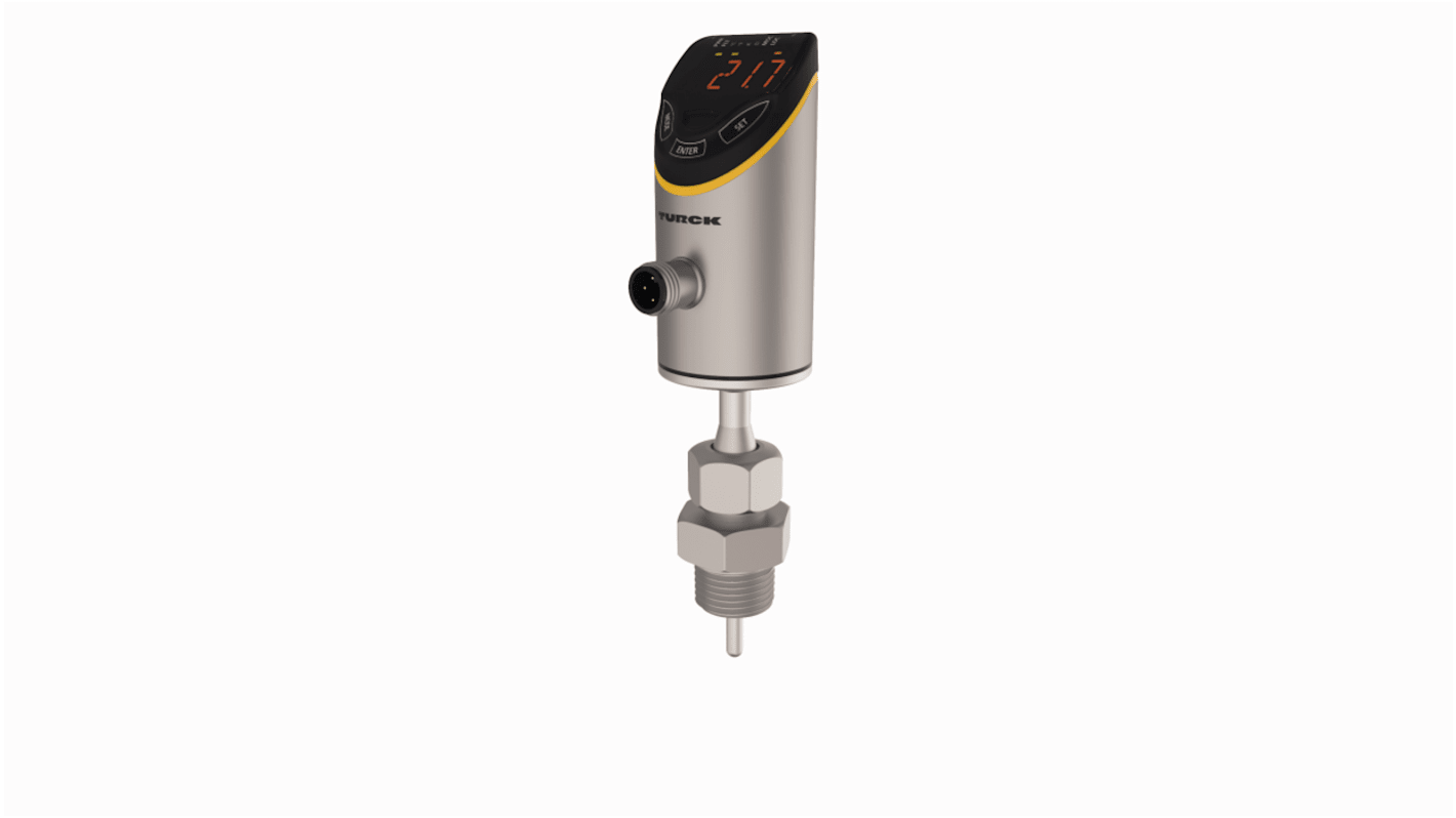 Sensore RTD PT1000 Turck TS700-L016-16-2UPN8-H1141, sonda di 16mm, max +150°C, 2 uscite PNP/NPN, adattatore NPT1/2".
