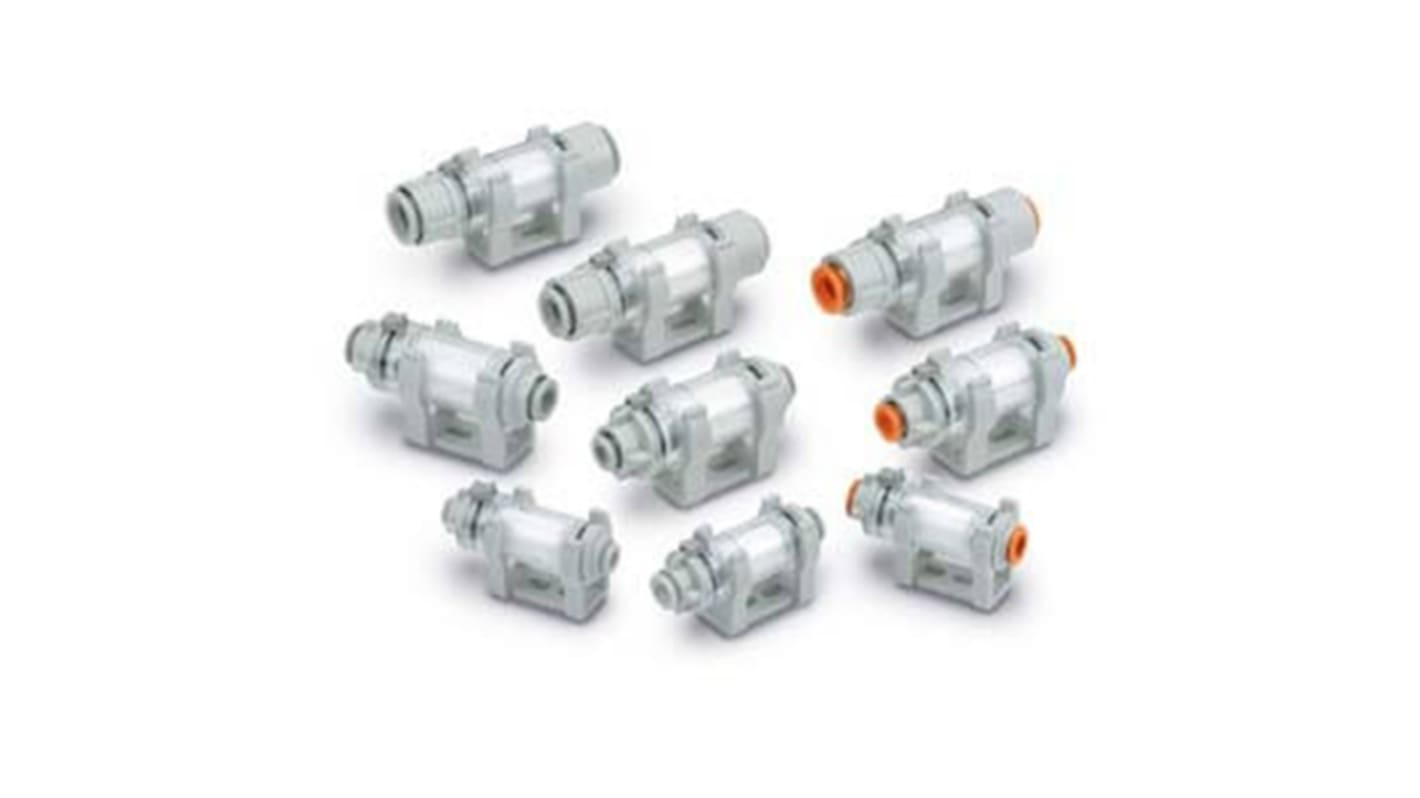 Filtro SMC ZFC53 per aspirapolvere, grado di filtrazione 5μm, attacco one-touch 3 mm, portata 20L/min, facile sostituzione.