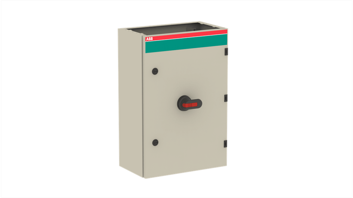 Sezionatore con interruttore ABB, 3 poli, 200A, 1000 V, montaggio a vite, grado di protezione IP54, modello 1SCA022280R2360.