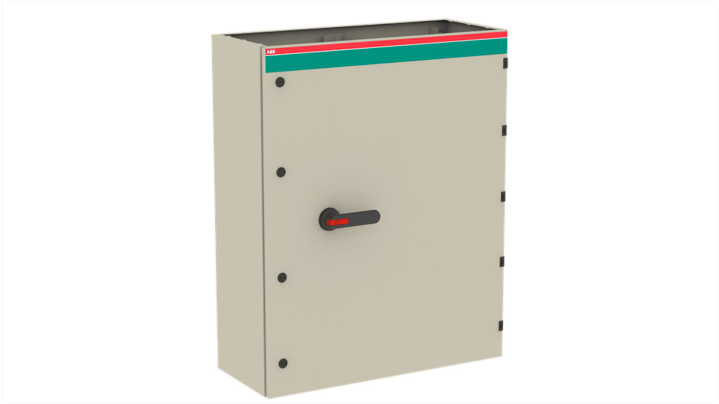 Sezionatore con interruttore ABB, 3 poli, corrente 570 A, montaggio a vite, grado di protezione IP54. Codice 1SCA022280R3170.