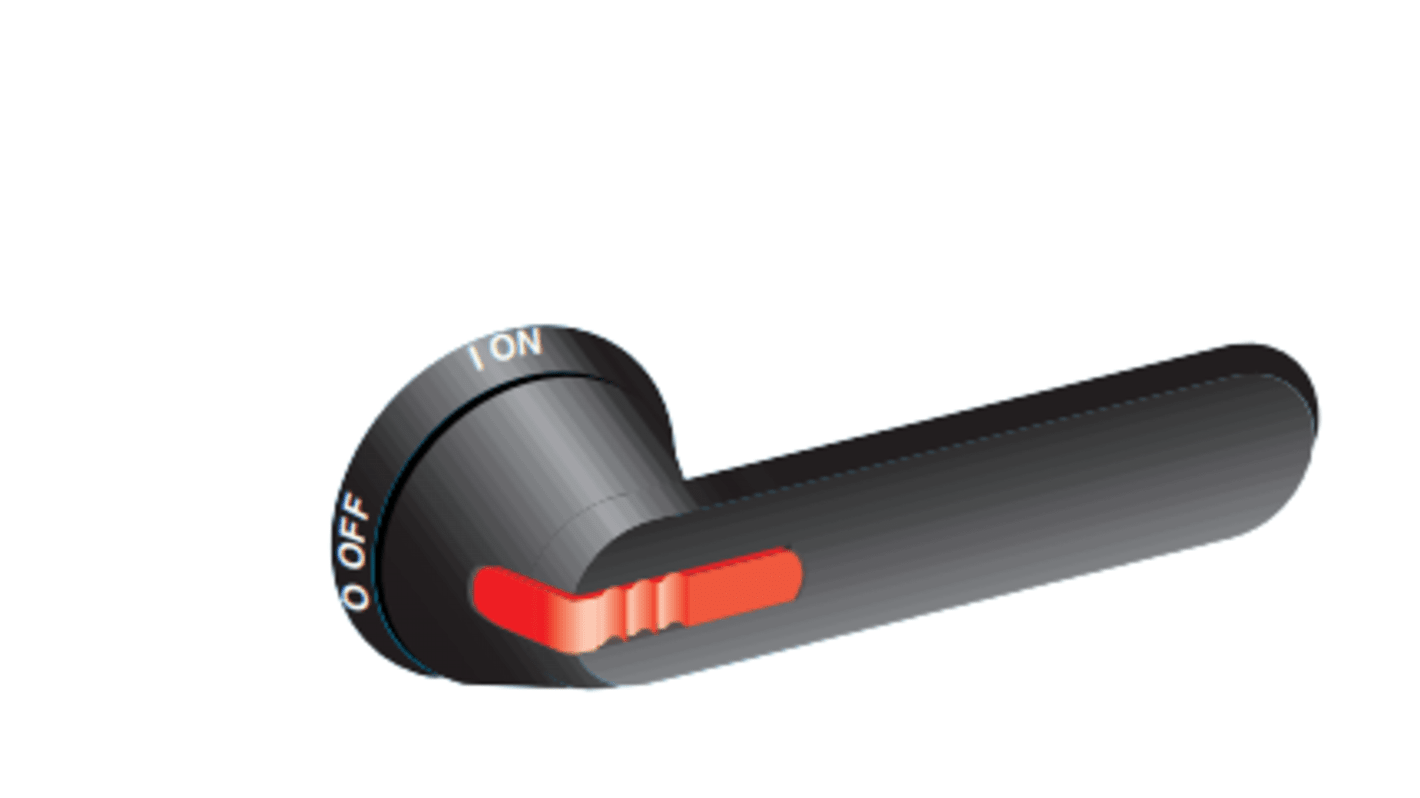 Manopola rotante ABB per sezionatori, codice 1SCA022383R5310, lunghezza 145 mm, diametro albero 12 mm, per serie OHY.